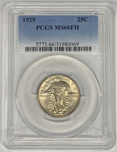 1929 Standing Liberty Quarter 25c Coin PCGS MS 66 FH (3)