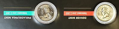 (2) 2003 Maine Colorized State Quarter P&D-BU Coin-w/Colorful Display Card