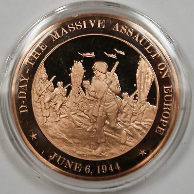 Bronze Proof Medal D-Day the Massive Assault on Europe June 6, 1944