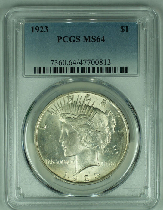 1923 Peace Silver $1 Dollar Coin PCGS MS 64 (17) D