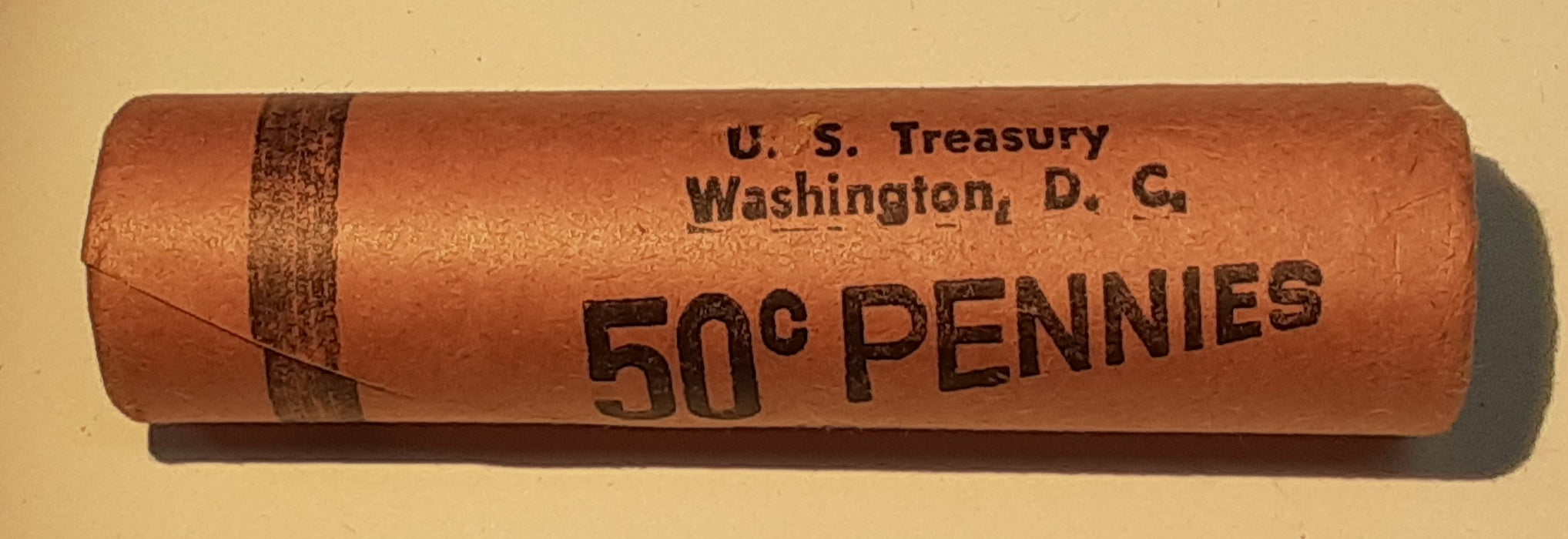 1964 Lincoln Memorial Cents BU/UNC Roll-50 Coins In OBW