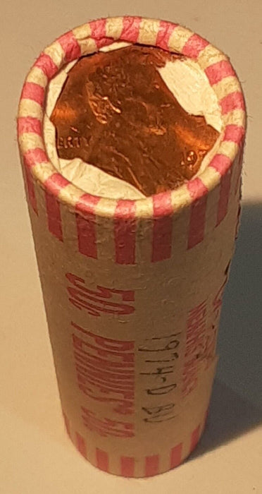 1974-D US Lincoln Cent Roll of 50 BU Coins Total in OBW