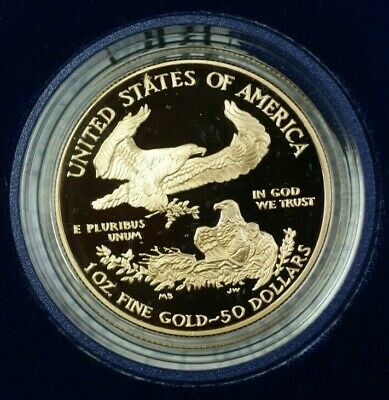 1995 American Eagle $50 Gold Eagle Proof 1 Oz w/ Box & COA