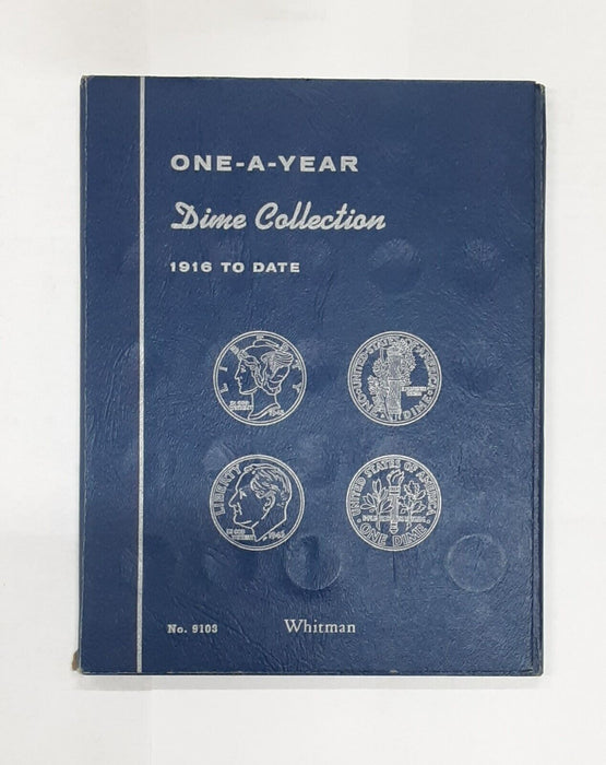 Empty Whitman One A Year Dime Folder 1916 to Date #9103 - Used