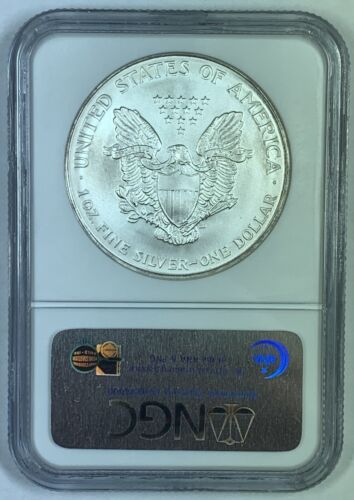 1995 American Silver $1 Eagle Coin NGC MS 69 (5)