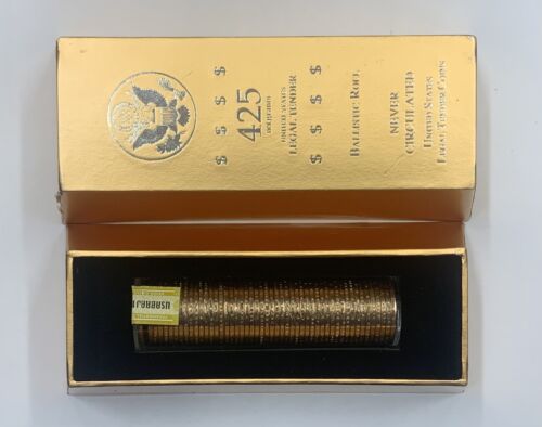 2011-P Andrew Johnson Presidential Dollar Roll 50 BU Coins-In Gold Bar Box