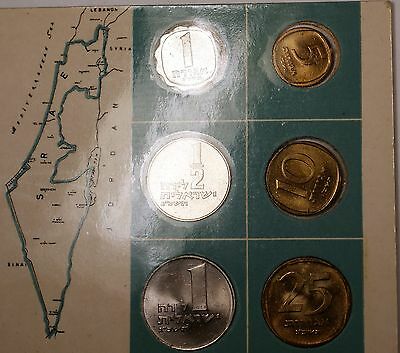1963 Coins of Israel 6 Coin Brilliant Uncirculated Set Original Mint Packging