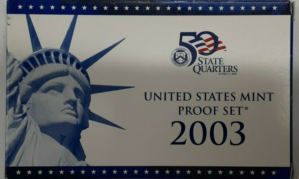 2003-S US Mint Clad Proof Set 10 Gem Coins In OGP w/Box & COA