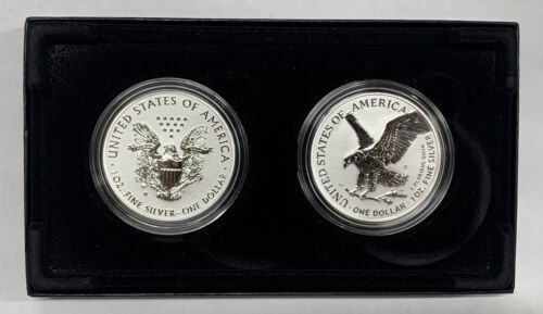 2021 American Silver Eagle Reverse Proof Two Coin Set, Designer Edition