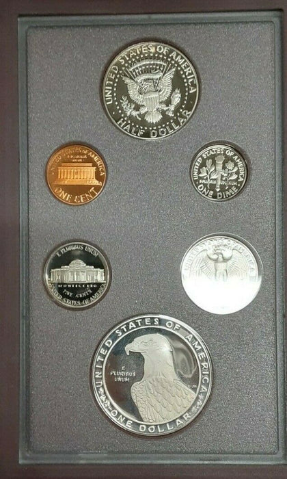 1983-S Prestige Set 6 Gem Proof Coins Olympic Silver $1 US Mint OGP