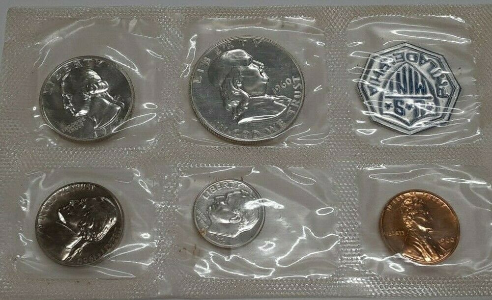 1960 US Silver Proof Set w/Small Date Cent in OGP with Envelope