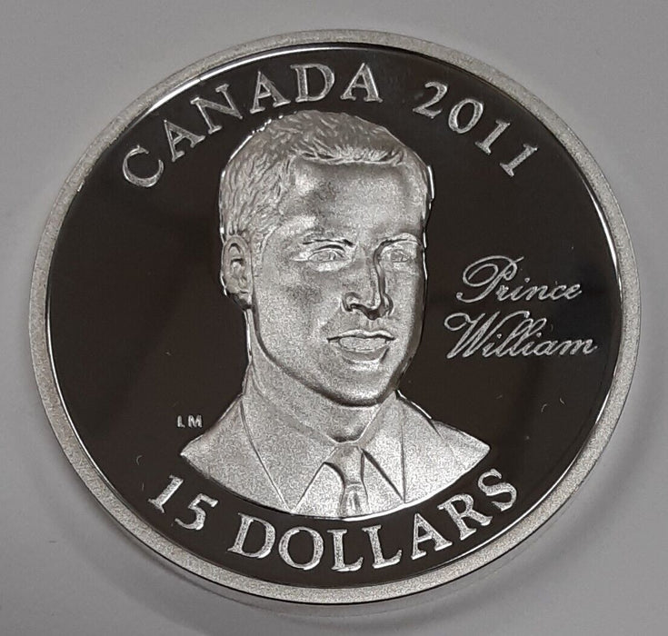 2011 Canada $15 .925 Silver Proof Coin- Prince William Gem in Capsule