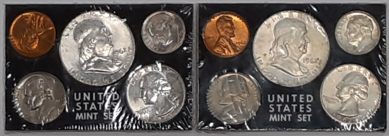 1962-P&D US Uncirculated Year Set w/Silver Half Quarter & Dime 10 Coins Total