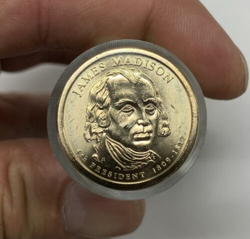 2007-P James Madison Presidential Dollar Roll 50 BU Coins-In Gold Bar Box