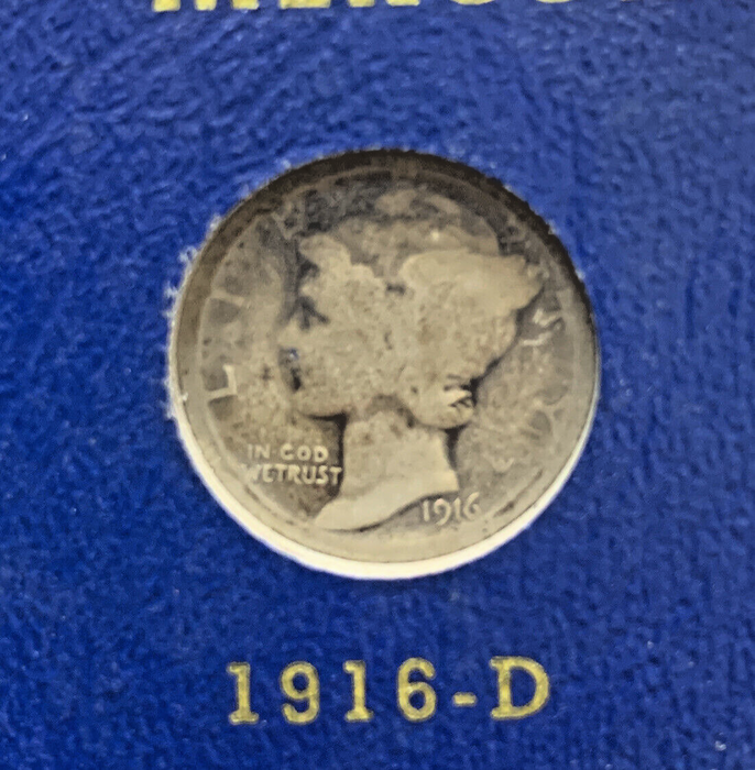 1916-1945 Mercury Silver Dime Complete Set-Whitman Deluxe Album (B)