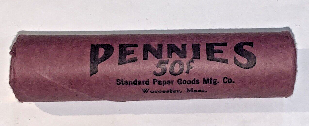 1964 Lincoln Memorial Penny BU/UNC Roll-50 Coins In Tubes/OBW
