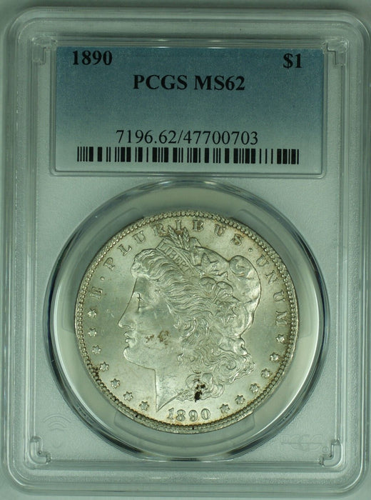 1890 Morgan Silver $1 Dollar Coin PCGS MS 62 (8) B