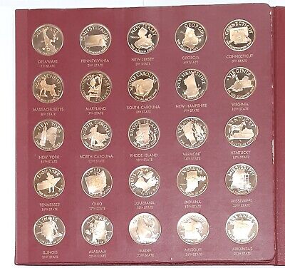 The Franklin Mint States of the Union Series 50 Bronze Proof Medals Set