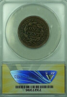 1851 Braided Hair Large Cent ANACS VF-20 Details Damaged-Cleaned (43)