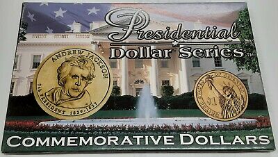 2008 P & D Andrew Jackson Presidential $1 Coins Uncirculated in Case w/COA