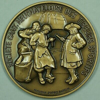 ND Neuchatel Switzerland - Swiss Shooting Medal R1021a in Original Case