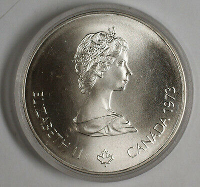 1973 Canada RCM 5 Dollar Silver 1976 Montreal Olympic Games Silver Coin