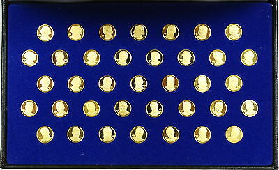 White House Historical Association 24kt Proof Gold Presidential Medals, Franklin