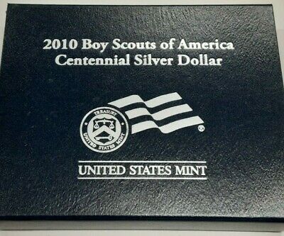 2010-P US Mint Boy Scouts Commemorative UNC Silver Dollar Coin in OGP