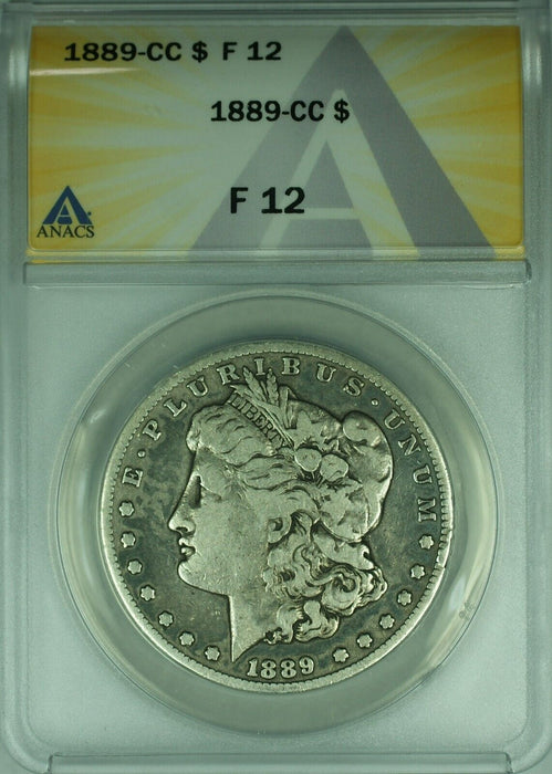 1889-CC Morgan Silver Dollar S$1 ANACS F-12 (26)