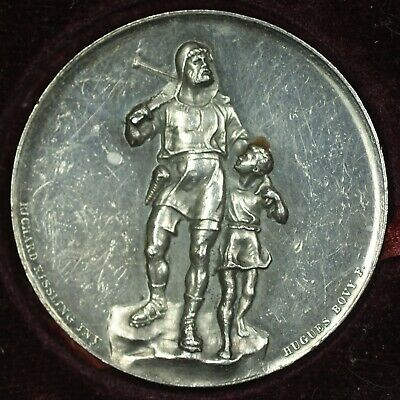1893 Zurich Switzerland Silver Swiss Shooting Medal R1754b in Original Case