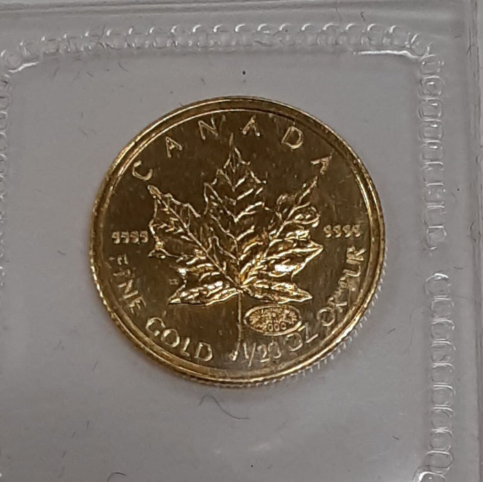 2000 Canada $1 1/20 Troy Ounce .9999 Fine Gold Coin UNC Sealed In Plastic