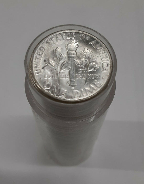 1955-S Roosevelt 90% Silver Dimes - 50 BU Coin Roll