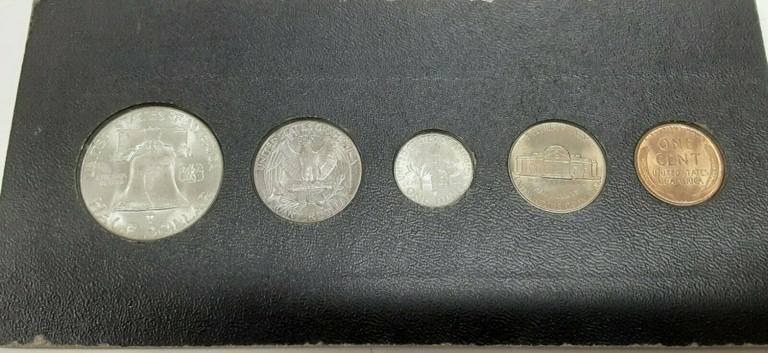 United States 5 Coin 1st Year of Issue Set in Holder - Cent Through Half Dollar