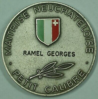 ND Neuchatel Switzerland Silver Swiss Shooting Medal R1021b in Original Case