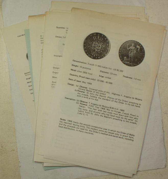 1968 Complete RED FAO World 48-Coin Album With Silver/Proof Coins As Issued