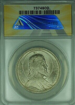 1938 Hungary 5 Pengo Silver Coin Death of St. Stephan ANACS MS-64 (WB3)