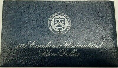 1973-S UNC 40% Silver Eisenhower IKE Dollar Coin with Original US Mint Envelope