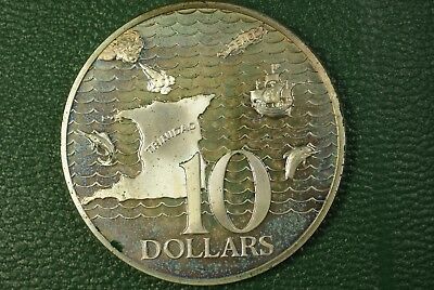 1972 Trinidad & Tobago 8 Coins Proof Franklin Mint Set Sterling Silver COA OGP