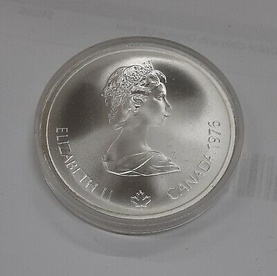 1976 Canada RCM 10 Dollar 1976 Montreal Olympic Games BU Silver Coin -Velodrome