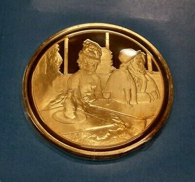Masterpieces of Impressionism Gold Plated .925 Silver PR Medal-Absinthe Drinkers