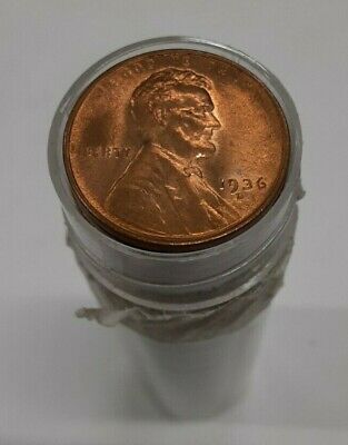 1936-D Lincoln Cent Roll BU 50 Coins Total in Tube