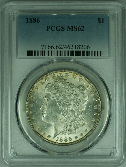 1886 Morgan Silver Dollar Coin PCGS MS-62 (47A)