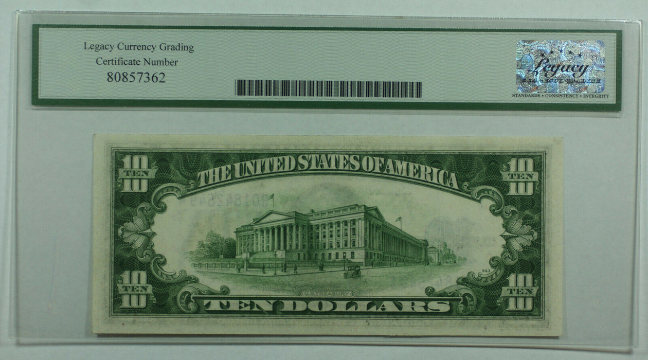 1934-A $10 Ten Dollar North Africa Silver Certificate Fr. 2309 Legacy Gem 66 PPQ