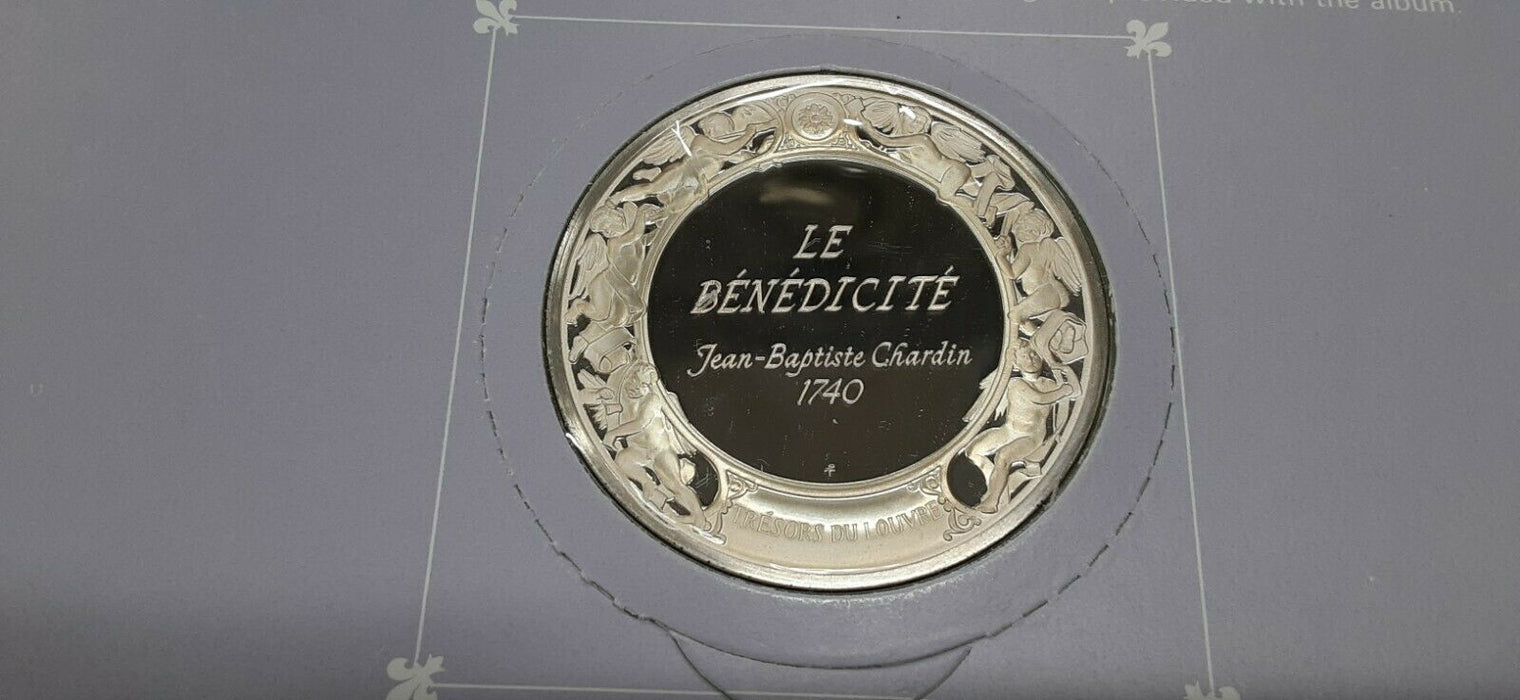 Franklin Mint Treasures of The Louvre .925 Silver Medal- The Blessing