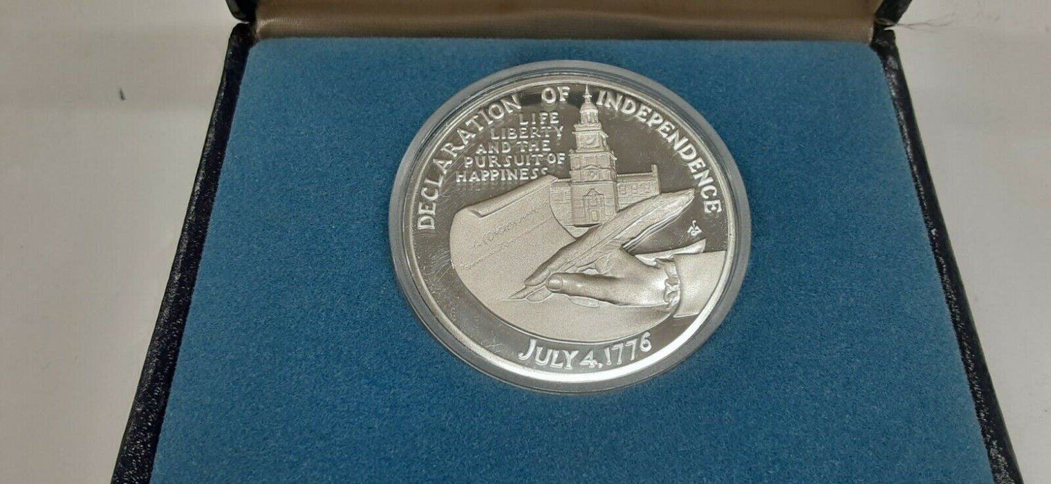 1976 Thomas Jefferson American Revolution Bicentennial Silver Medal in OGP