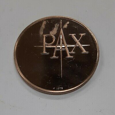 1978 Franklin Mint Bronze Proof Proof Peace (PAX) Medal