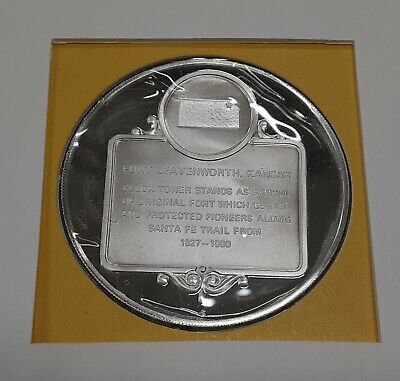 1971 Fort Leavenworth KS Great Historic Sites PR Silver Medal in First Day Cover
