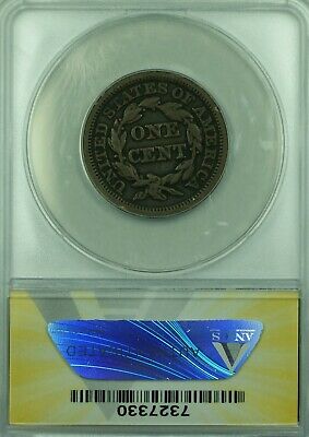 1847 Braided Hair Large Cent ANACS VG-10 Details Scratched (42)
