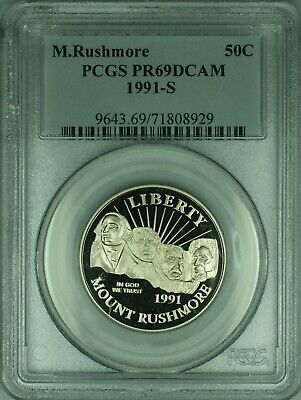 1991-S Proof Mt. Rushmore Commemorative Half Dollar Coin PCGS PR-69 DCAM (B)