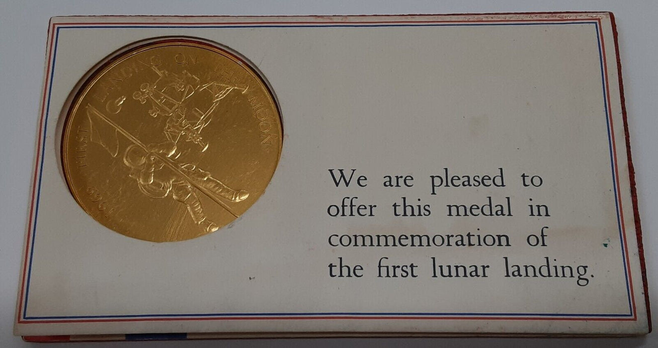 Apollo XI Bronze Medal 1st Lunar Landing 1969 Aldrin Armstrong Collins